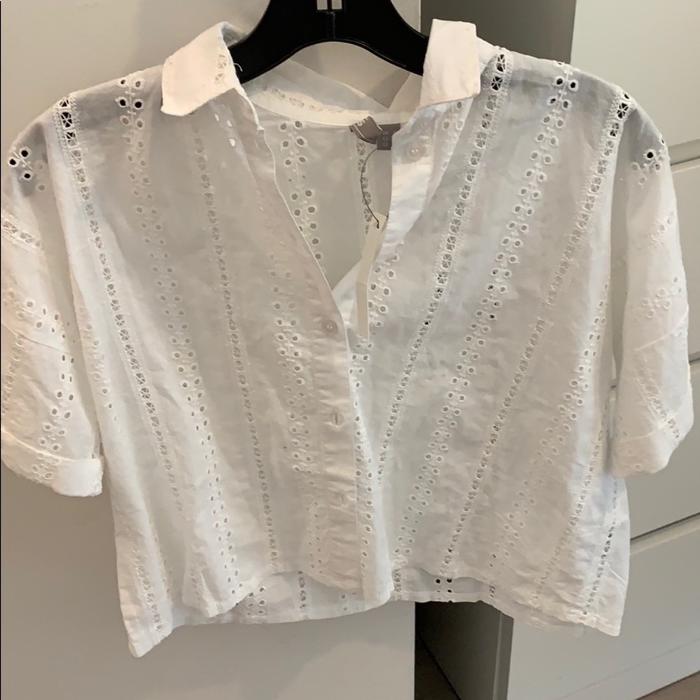 White button up short sleeve